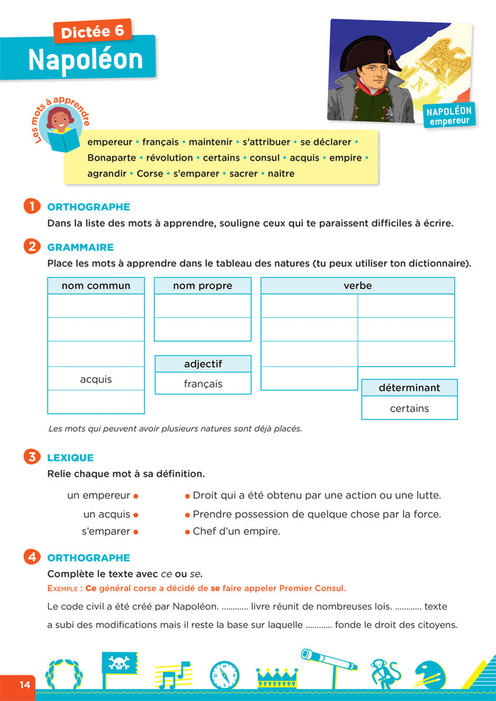 En route pour la dictée ! CM - Femmes et hommes d'exception
