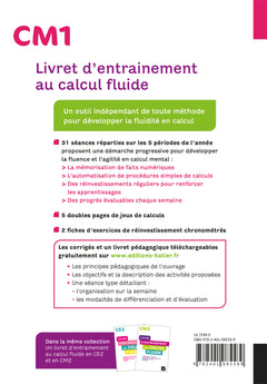 Maths CM1 Ed. 2022  - Livret d'entrainement au calcul fluide
