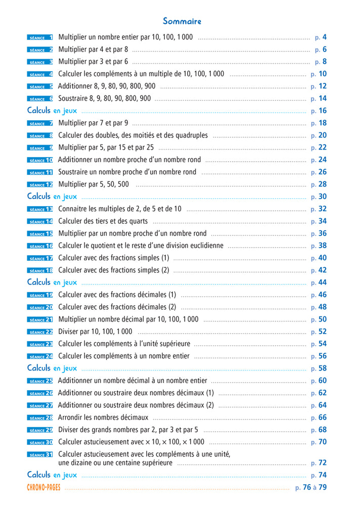 Maths CM1 Ed. 2022  - Livret d'entrainement au calcul fluide