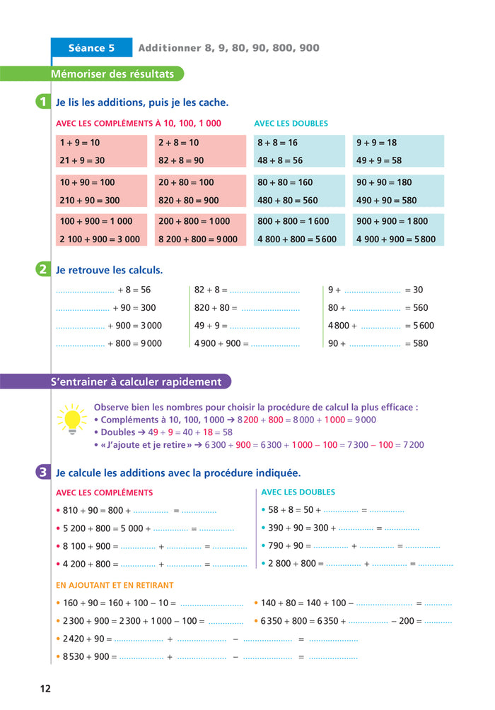 Maths CM1 Ed. 2022  - Livret d'entrainement au calcul fluide