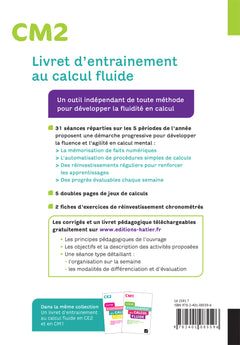 Maths CM2 Ed. 2022 - Livret d'entrainement au calcul fluide