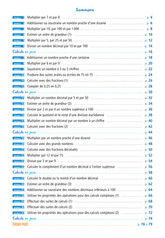 Maths CM2 Ed. 2022 - Livret d'entrainement au calcul fluide