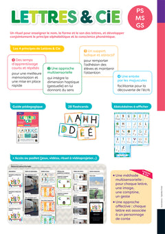 Lettres et compagnie - Français Maternelle Ed. 2022 - Guide pédagogique + flashcards
