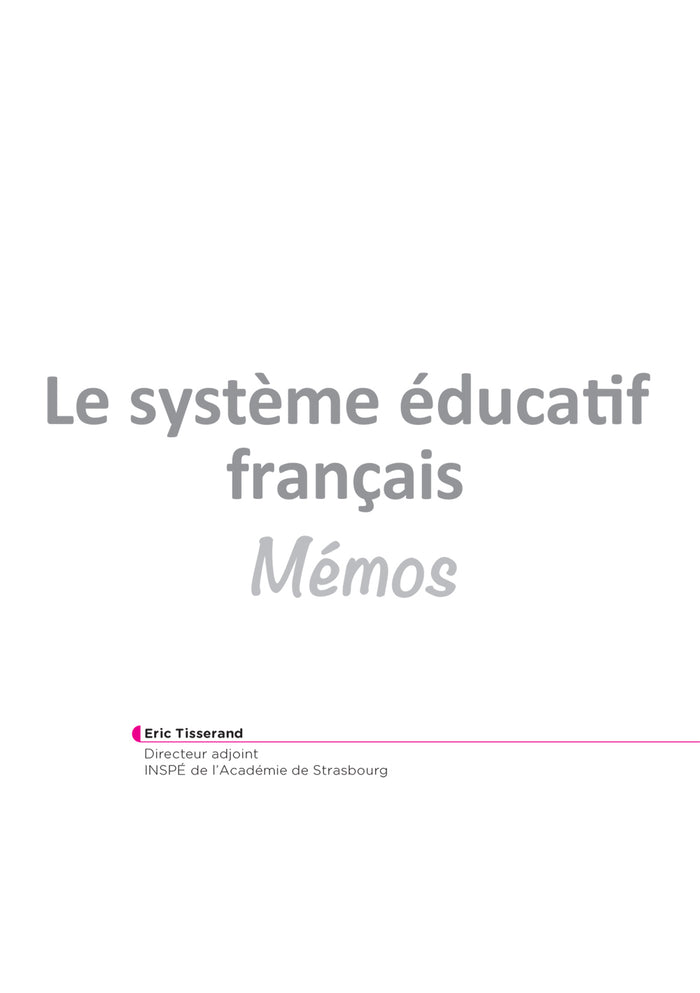Concours enseignement - Le système éducatif français en fiches mémos - 2025-2026 - Révision