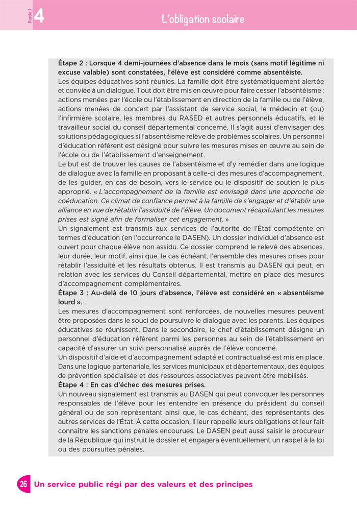 Concours enseignement - Le système éducatif français en fiches mémos - 2025-2026 - Révision