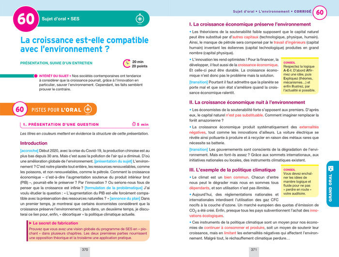 Annales du bac Annabac 2023 L'intégrale Tle SES, HGGSP, Philo, Grand Oral