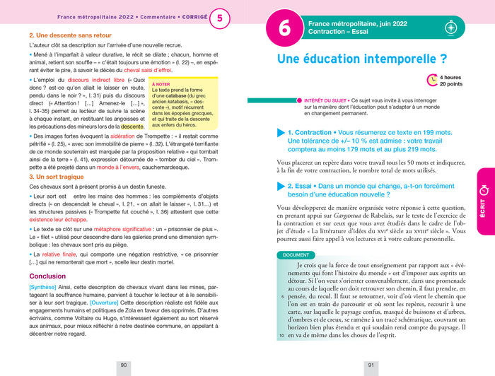 Annales du bac Annabac 2023 Français 1re technologique