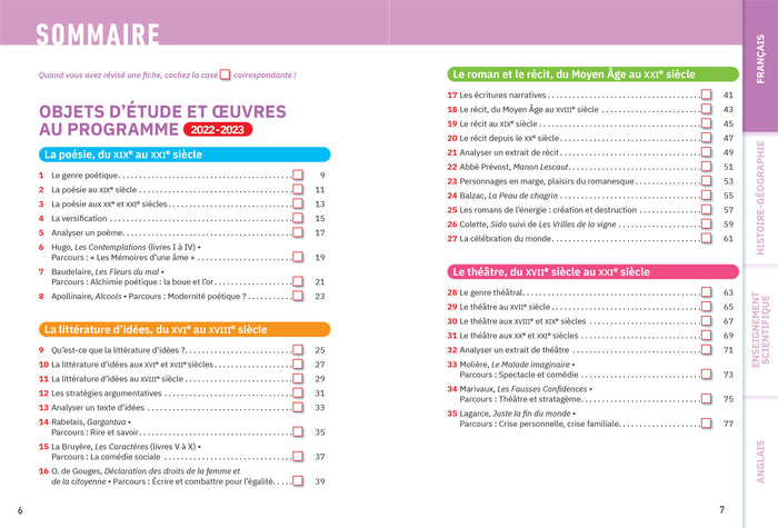 Fiches bac L'intégrale du tronc commun 1re générale Bac 2023