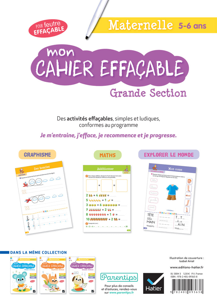 Mon cahier effaçable Grande Section