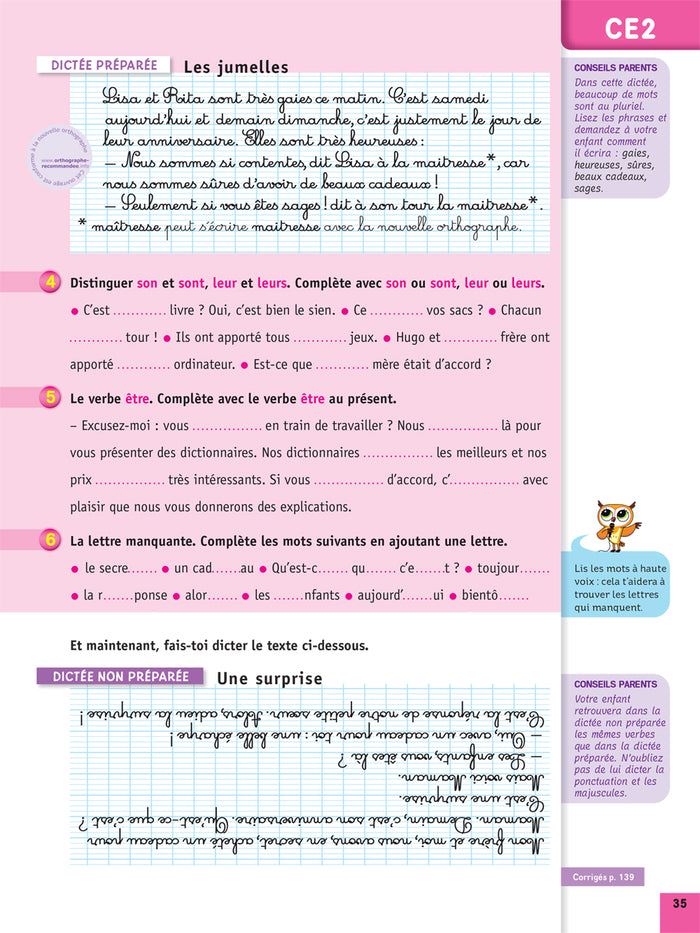 Chouette - Dictées pour l'école