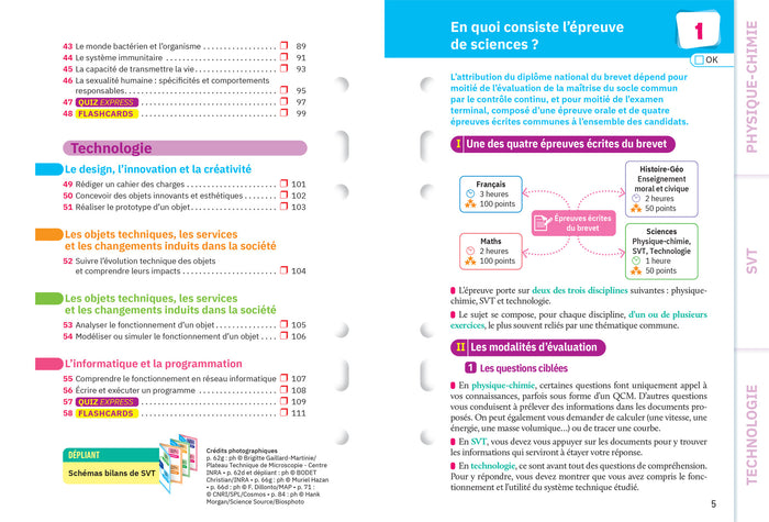Fiches brevet Sciences 3e
