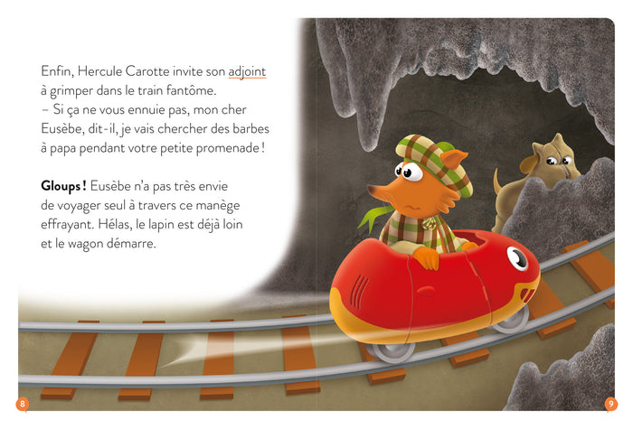 Frousse verte dans le train fantôme