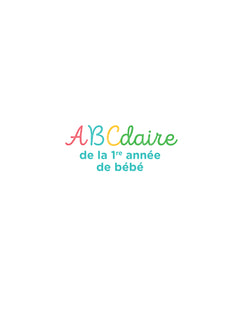Abécédaire de la première année de bébé