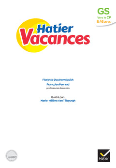 Cahier de vacances 2026 - Hatier vacances - De la GS vers le CP 5/6 ans