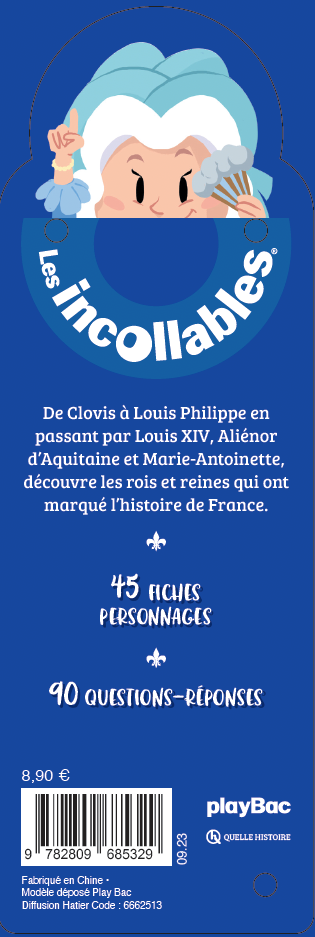 Quelle histoire - Éventail Rois et Reines de France