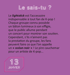 Mini calendrier 365 jours de K-POP