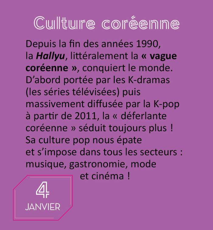 Mini calendrier 365 jours de K-POP