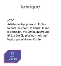 Mini calendrier 365 jours de K-POP