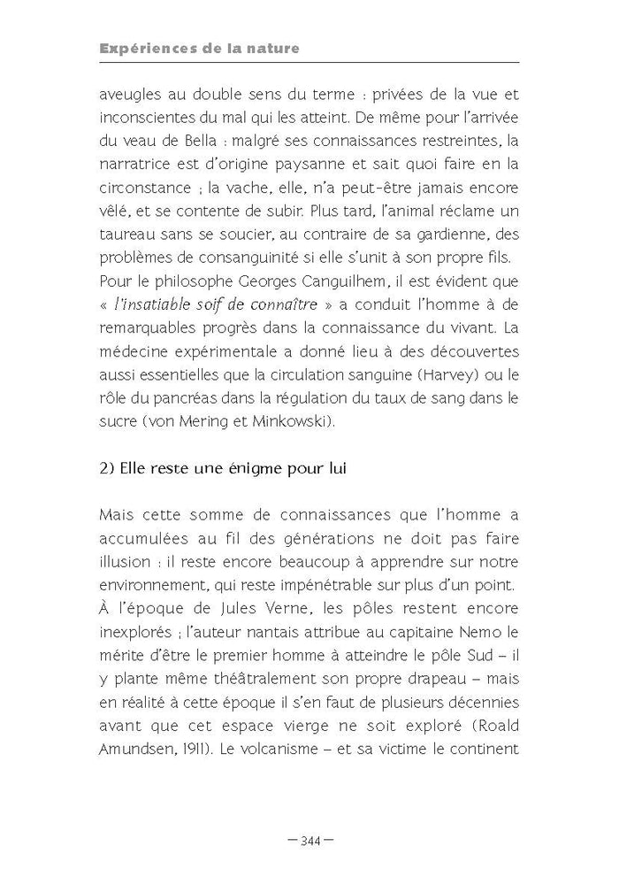 Expériences de la nature