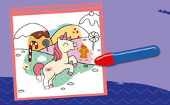 Je colorie avec de l'eau - Les licornes