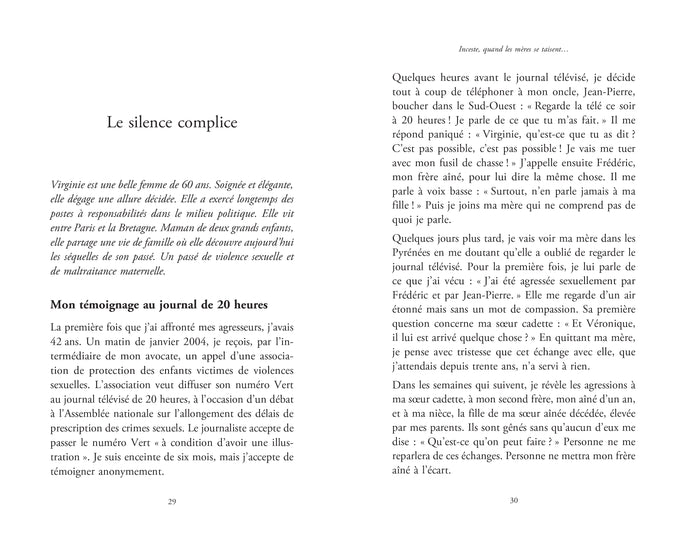 Inceste, quand les mères se taisent