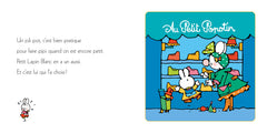 Petit Lapin Blanc va sur le pot