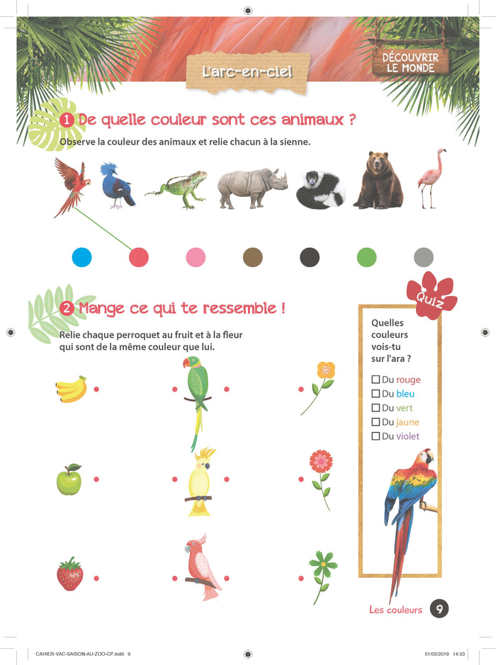 Mon cahier de vacances Une saison au zoo