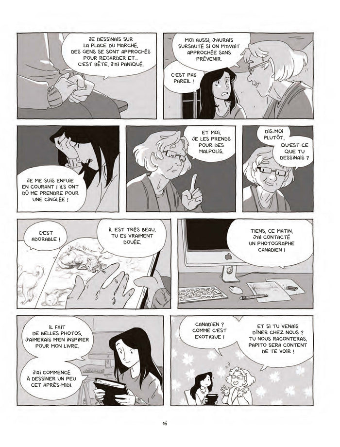 La fille dans l'écran