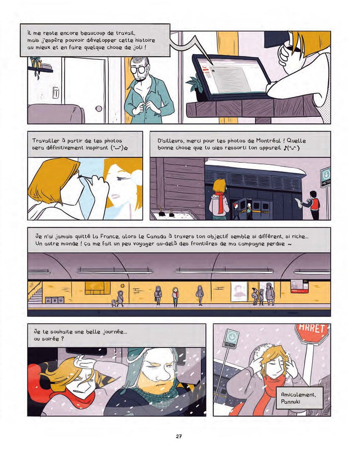 La fille dans l'écran