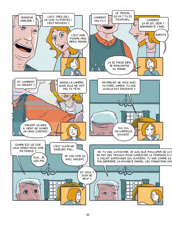 La fille dans l'écran