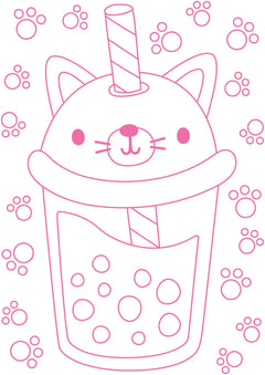 Mon squishy à colorier - Bubble Tea