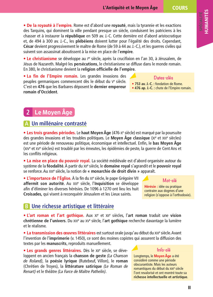 Objectif BAC 2025 - 1re Spécialités Sciences humaines
