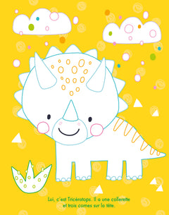 Mes tableaux à colorier strass - Dinosaures