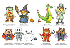 Mini-Loup fête halloween avec figurine