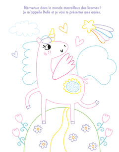 Licorne - Mes tableaux strass à colorier