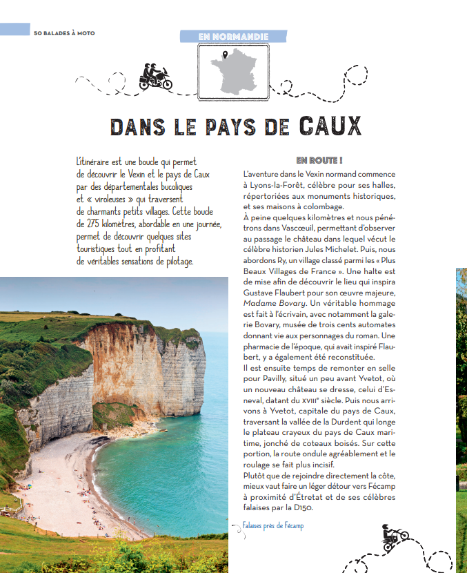 50 balades à moto à portée de roues de Paris