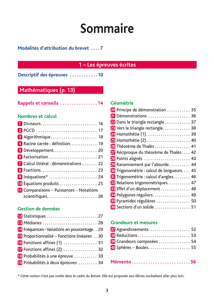 Réussir le brevet 2024