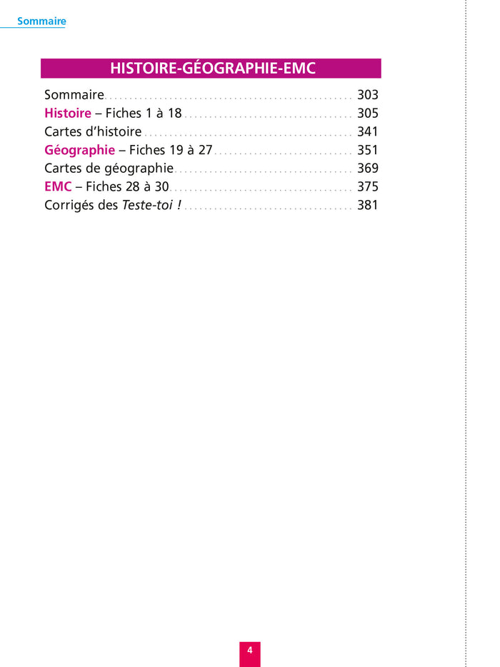 Objectif Brevet Fiches Tout-en-un 2024