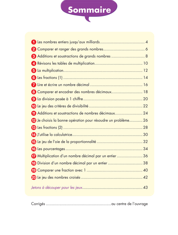 Mon cahier de maths facile !