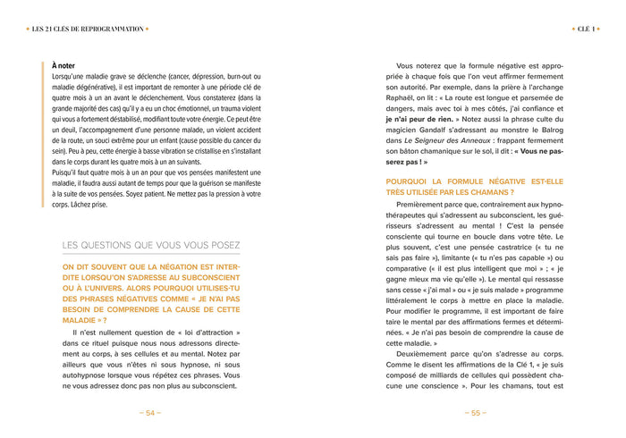 Les 21 clés de reprogrammation