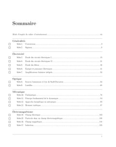 Cahier d'entrainement en physique-chimie Prépas 1re année