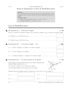 Cahier d'entrainement en physique-chimie Prépas 1re année