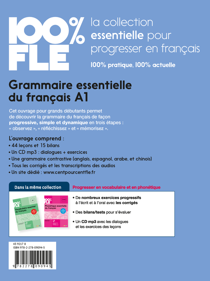 Grammaire essentielle du français niv. A1 2018