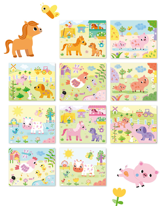 Coloriages à doigts la ferme