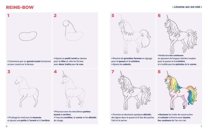 Le livre pour dessiner les licornes et compagnie