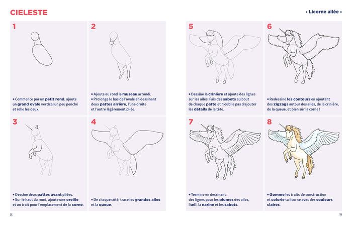 Le livre pour dessiner les licornes et compagnie