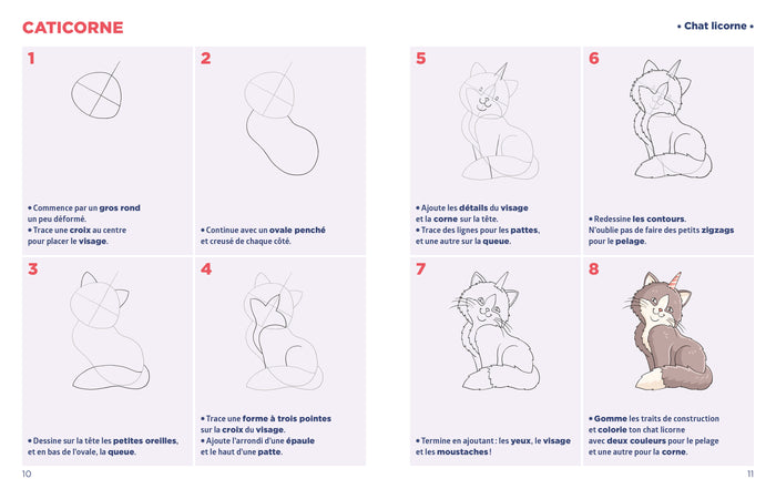 Le livre pour dessiner les licornes et compagnie