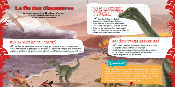 Je découvre les dinos - coffret avec lampe et kit excavation