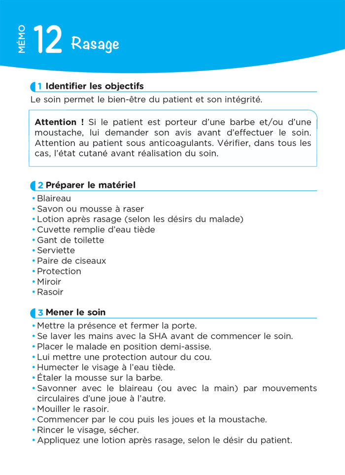 Techniques de soins en fiches mémos - DEAS Diplôme d'Etat Aide-Soignant - 2024-2025