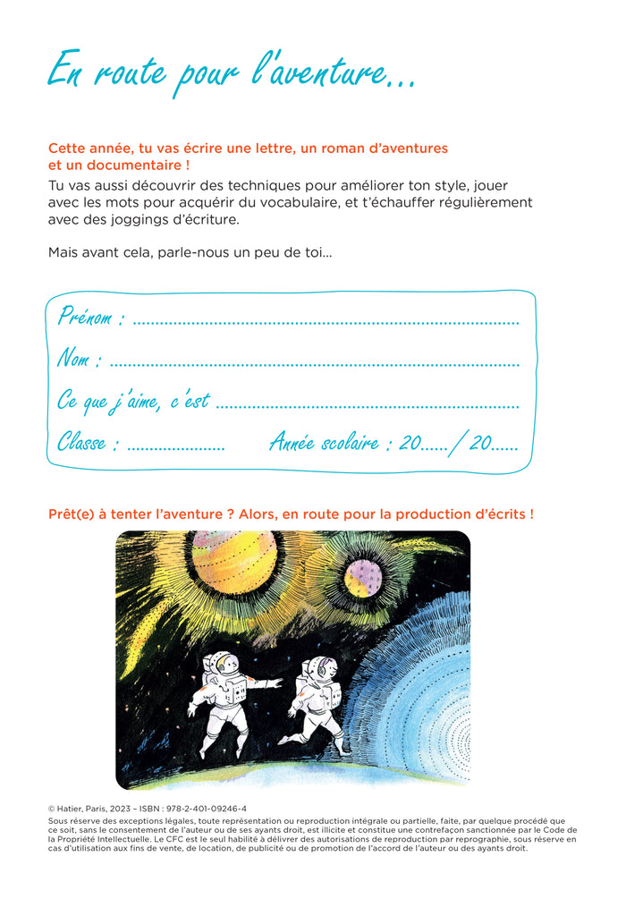 En route pour la production d'écrits CE2